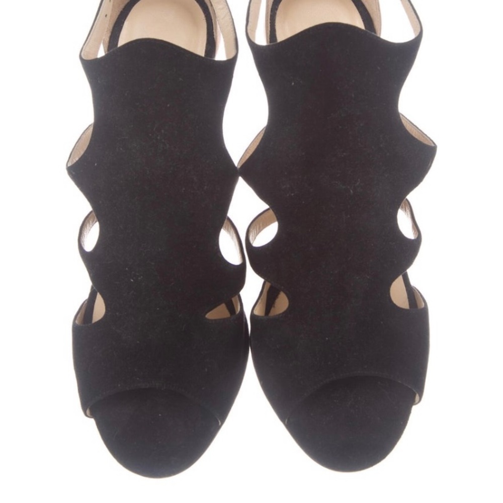 Jimmy Choo suede color block t-strap pumps sz 39.5